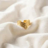 Geometric Chevron Gold Adjustable Ring_0000_Layer 1