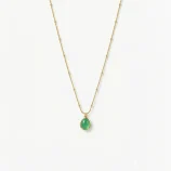 Serene Green Aventurine Gold Satellite Necklace