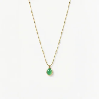 Serene Green Aventurine Gold Satellite Necklace