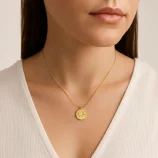 Celestial Sun & Moon Gold Coin Necklace